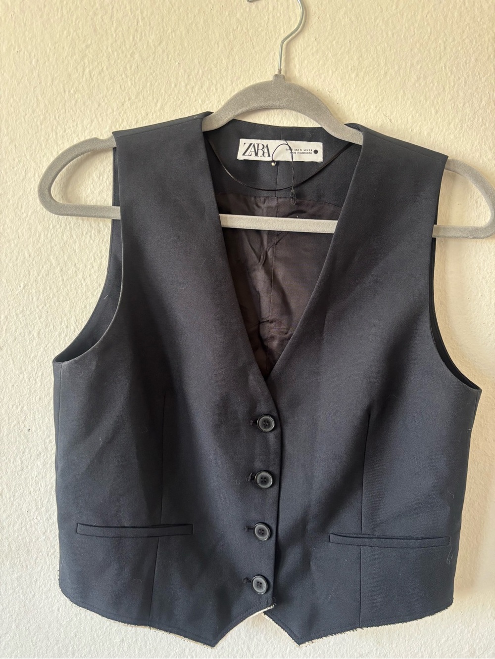 Zara Black button up Vest